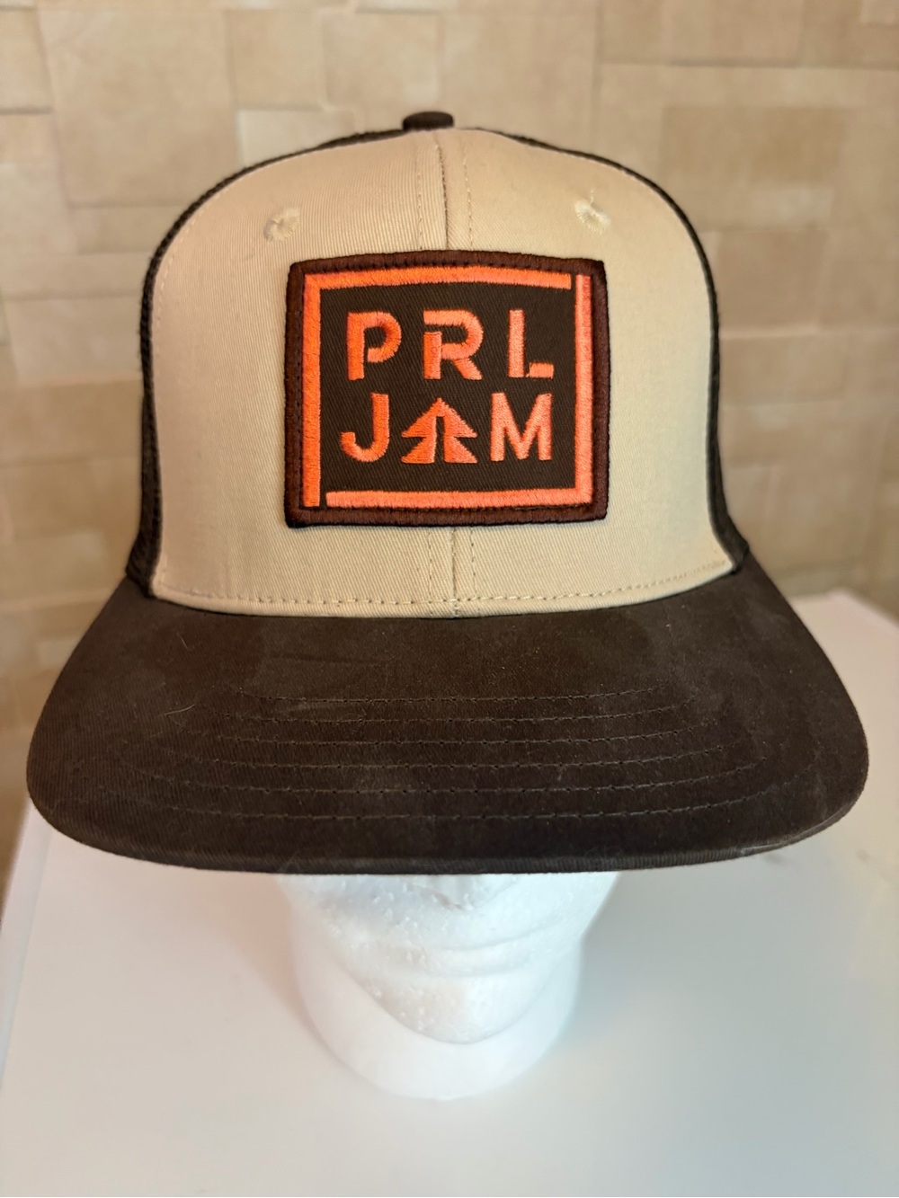 Pearl Jam Beige and Brown Trucker Hat 2016 Tour